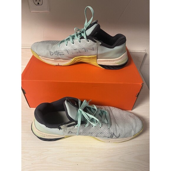 Nike Metcon 7 DO9328-300 Size 12‎ Training Shoes Teal/Yellow – Heavy Wear - Picture 2 of 7